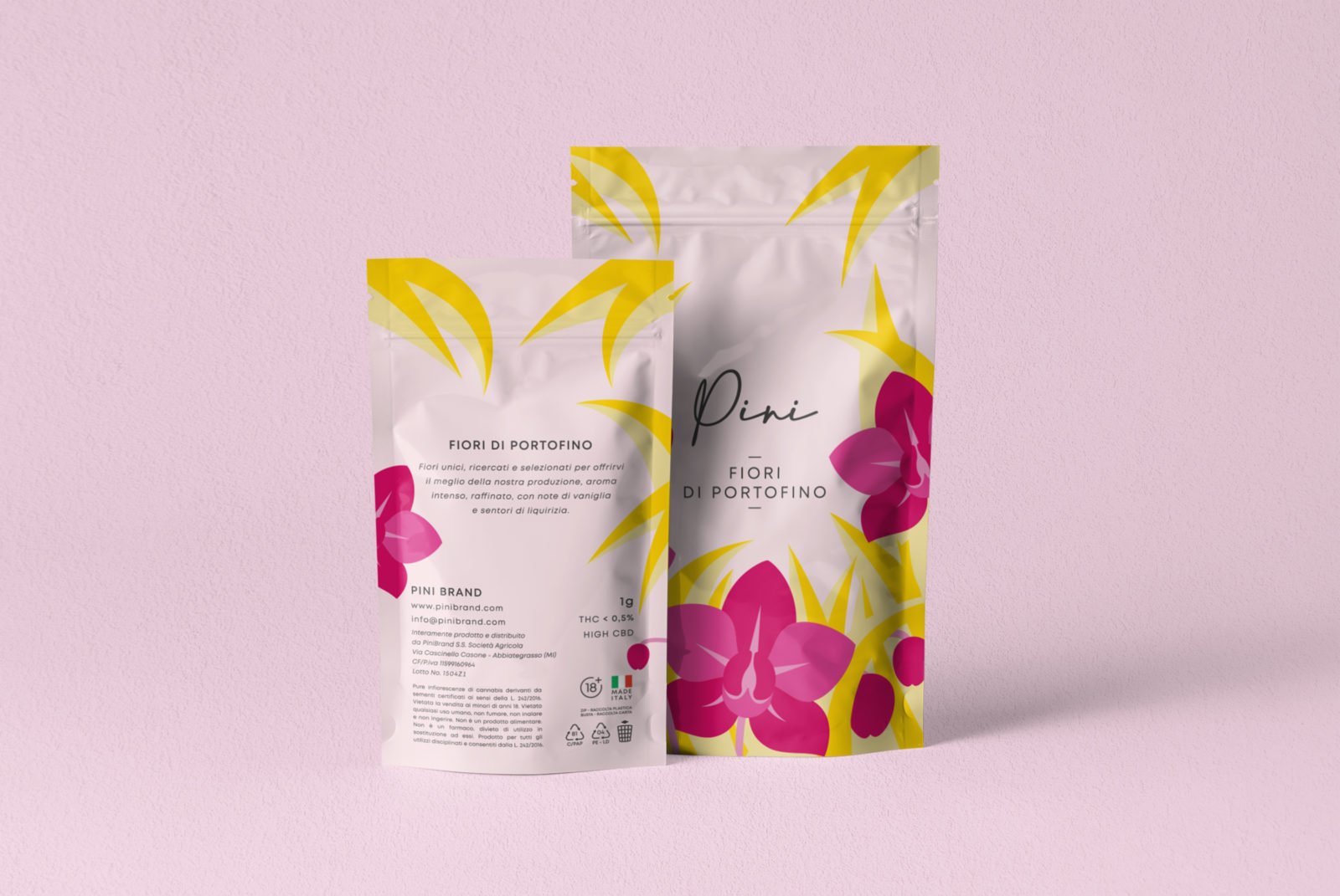 Pini Doypack Marijuana Light Fiori di Portofino