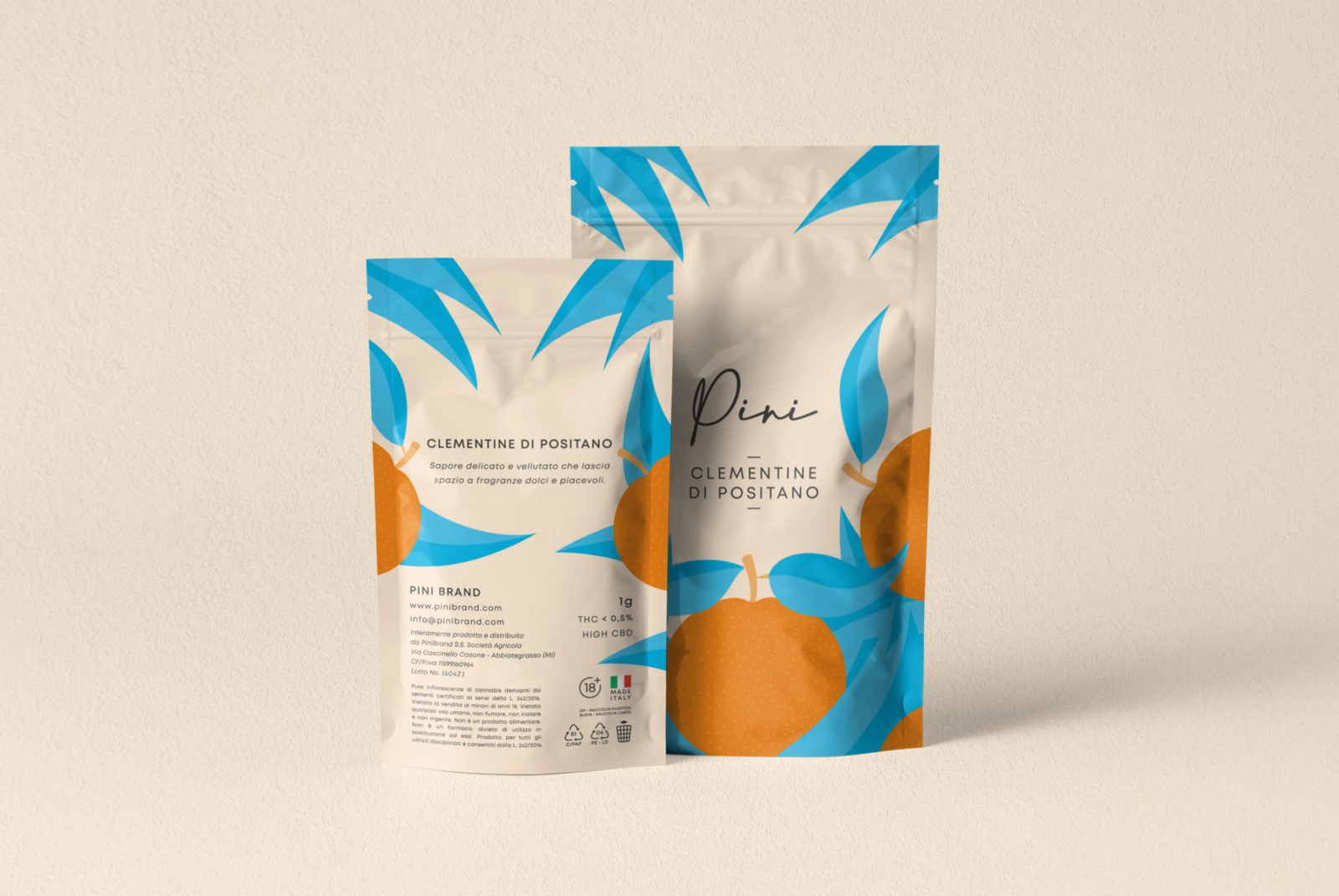 Pini Doypack Marijuana Light Clementine di Positano